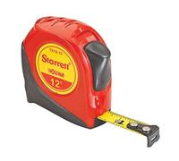 Starrett Exact KTX12-12-N ABS Plastic Case Red Measuring Pocket Tape, English Graduation Style, 12' Length, 0.5 Width, 0.0625 Graduation Interval by Starrett