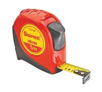 Starrett Exact Retractable Metric Pocket Tape Measure with Nylon Coating, Self Adjusting End Hook, and Steel Belt Clip - 3/4" Width x 5m Length - KTX34-5M-N