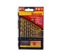 Starrett HSS Drill Bit Set - 13 Piece HSS Drills KBK13 - For Steel, Cast Iron, Aluminium, Wood, Plastics