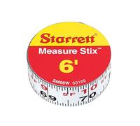 Starrett Measure Stix SM66W Steel White Measure Tape with Adhesive Backing, English Graduation Style, Left To Right Reading, 6' Length, 0.75 Width, 0.0625 Graduation Interval by Starrett
