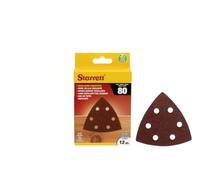 Starrett Oscillating Multi-Tool Sanding Sheets 92mm 80-Grit Pack of 12