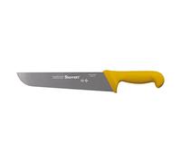 Starrett Professional Butchers Knife - BKY203-10 Wide straight 10 Inch Ultra Sharp Sanitized Steel Blade - Yellow Handle Kitchen Chef's Knife