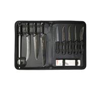 Starrett Professional Knife Set - 11 Pieces Stainless Steel Kitchen Chef Knifes - Black Handle, 45 cm