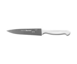 Starrett Professional Stainless Steel Chefs Kitchen Knives - Narrow Triangular Profile - 6-inch (150mm) - White Handle
