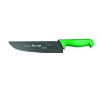 Starrett Professional Stainless Steel Chefs Kitchen Knives - Wide Straight Profile - 10-inch (250 mm) - Green Handle