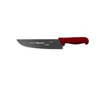 Starrett Professional Stainless Steel Chefs Kitchen Knives - Wide Straight Profile - 10-inch (250 mm) - Red Handle