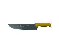 Starrett Professional Stainless Steel Chefs Kitchen Knives - Wide Straight Profile - 12-inch (300mm) - Yellow Handle