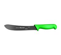 Starrett Professional Stainless Steel Chefs Steak Knives Narrow Curved Profile - 10-inch (250mm) - Green Handle