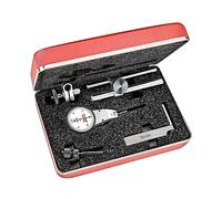 Starrett R811-1CZ Dial Test Indicator with Swivel Head with Attachments, Red Dial, 0-30-0 Reading, 1.375" Dial Dia., 0-0.001" Range, 0.001" Graduation, +/-0.001" Accuracy
