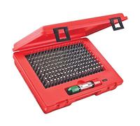 Starrett S4003-250 Pin Gage Minus Set, Sizes 0.061"-.250", With Gage Handle And Case