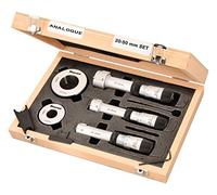 Starrett S78MXTEZ Bore Gauge Set, 20-50mm Range, w/3 Point Contact, Number of Heads: 3, Number of Rings: 2