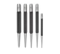 Starrett S816PC 5-Piece Punch Set, 3 Prick Punches with 5/64"-5/32" Diameters and 2 Center Punches with 1/16" and 3/32" Diameters, In Plastic Case