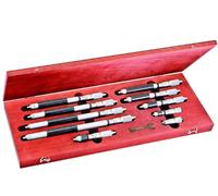 Starrett S824BZ Fixed Range Vernier Inside Micrometres Set, 2-12" Range, 0.001" Graduation, +/-0.0001" Accuracy (10 Piece Set)