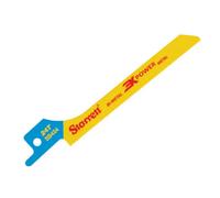 Starrett Metal Cutting Reciprocating Saw Blade - 5 Pieces SB424-5 100 mm/4" Inch 24 TPI Unified Shank Scroll Cut Bi-Metal - Compatible with Bosch Dewalt Makita & Many Others