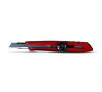 Starrett Screw Locking Utility Knife - KUX040-N Small Retractable Carbon Steel Break-away Blade with Metal Blade Guide - ABS Plastic with Rubber Overmould