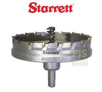 Starrett Tungsten Carbide Tipped Hole Saw - SM100 Sheet Metal Cutter With Arbor & Pilot Drill Bit - For Drilling Stainless Steel Aluminum Alloy - 100 mm