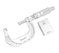 Starrett T1212XRL Stainless Steel Micrometre, Ratchet Stop, Lock Nut, Carbide Faces, 1-2" Range, 0.0001" Graduation, +/-0.00005" Accuracy, Gage Block Standard