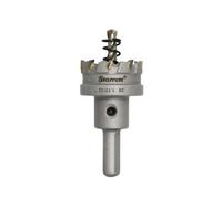 Starrett Tungsten Carbide Tipped Hole Saw - SM39 Sheet Metal Cutter With Arbor & Pilot Drill Bit - For Drilling Stainless Steel Aluminum Alloy - 39 mm