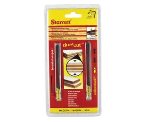 Starrett Unique 9-19TPI Curved Wood Dual-Cut Jigsaw Blade 100mm - 2 Pack BU3DC-2