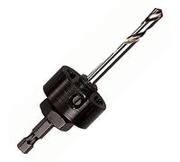 Starrett XA17-38 Hole Saws Arbor - 32-210mm Quick Hitch Screw Thread Hex Shank Locking Arbor with 6.35mm High-Speed Steel Pilot Drill - Quick Change Mandrel