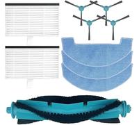 StarRing 10/18PCS Replacement Vacuums Spare Parts Main Side Brush Mop Cloth Filter Set for Ultenic D10 Robot Vacuum Cleaner Accessory (10 PCS)