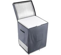 StarRing 210D Oxford Outdoor Refrigerator Cover, With Elastic Hem Cord And Adjustable Buckles For Protecting Upright Freezers/Beverage Refrigerator (Gray 71.12 x 58.42 x 86.36cm)