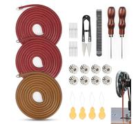 Starry 3 PCS Treadle Sewing Machine Belt, 72 Inch 3/16" Leather, 31 PCS Accessories
