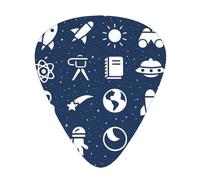 Starry Astronaut Space Art 12 Pack Guitar Picks With 3 Thicknesses And Storage Box, Abs Plectrums For Electric Bass Guitar Players