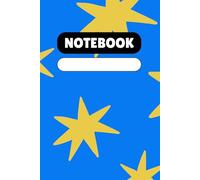 Starry Blue Notebook - Lined with Yellow Stars on Navy Sky: Minimal Dark Blue Lined Notebook with Cute Yellow Stars - 120-Page Journal for Kids, Students, and Star Lovers