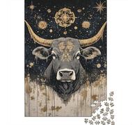 Starry Bull Majesty 1000-Piece Puzzle for Adults, 70x50cm/1000pcs, White Cardboard for Cleaner Sorting; to Return to Whenever Time Permits