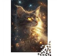 Starry Cat-172 Jigsaw Puzzle 1000 Pieces for Quiet Evenings, 38x26cm/1000pcs