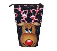 Starry Christmas Print Pencil Case,Telescopic Pen Pouch,Portable Pencil Holder,Storage Cosmetic Bag