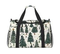Starry Christmas Travel Duffle Bag Forest Tree Gym Overnight Weekender Bag for Men Women Lightweight Carry On Luggage for Workout Holiday
