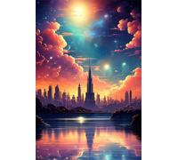 Starry City Lake 120 Piece Jigsaw Puzzles for Adults, Challenging and Brainteasing, Difficult Puzzles, Puzzle 120 Pieces
