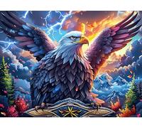 Starry Colorful Bald Eagle 300-piece Jigsaw Puzzle Set Magical Cosmic Creatures For Adults Teens 14+ Logic Skill Indoor Game Family Game Night Summer Durable Material 300 PCS/40x28cm