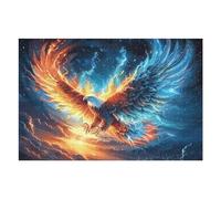 Starry Colorful Phoenix 1000 Piece Jigsaw Puzzle for Adults Animal Pet Hallway Wall Art Statement Piece Precision Cut for Interior Design Lovers 1000 PCS