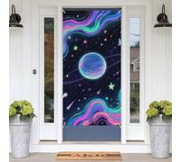 Starry Cosmos Door Banners for Front Doors, Spring Summer Decorative Door Cover Welcome Porch Banner Decoration Hanging Wall Background for Party Supplies Indoor Outdoor Home Decor