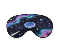 Starry Cosmos Eye Cover Breathable Comfortable Eyeshade Soft Skin Friendly Sleep Mask Party Night Blindfold with Fashion Adjustable Eye Mask for Night Sleeping Travel Nap