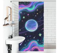 Starry Cosmos Shower Curtain for Bathroom Bathtub Waterproof Bath Curtain with 12 Hooks 7 Metal Grommets Machine Washable Polyester Window & Door Curtains Room Divider Decor 36x72