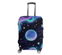 Starry Cosmos Suitcase Covers for Luggage - Elastic Luggage Cover Protector, Double-sided Washable Suitcases Sleeve for 19-32 Inch Luggage, white, M, Starry Cosmos