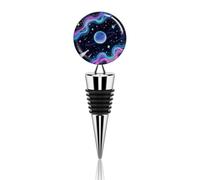 Starry Cosmos Wine Stopper Decorative Wine Bottle Stopper Reusable Bottle Stoppers Vacuum Beverage Stoppers Saver for Bar, Holiday Party Keep Wines Fresh Suitable for Standard Bottles