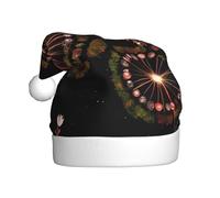 Starry Dandelion Christmas Hat For Adult.Festive Christmas Beanie With Pom Pom, Unisex Holiday Cap For Xmas Parties.