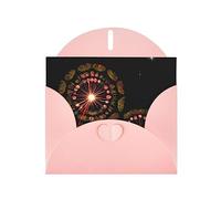 Starry Dandelion Greeting Cards For All Occasions - Blank Greeting Cards With Envelopes, Holiday Cards 4x6 Inches (Horizontal) Pink