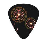 Starry Dandelion Guitar picks, 12 pieces per pack, 3 different thicknesses, suitable for guitar, bass, ukulele and other instruments.