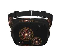 Starry Dandelion Pattern trendy fashionable waist bag, unisex travel sports messenger bag