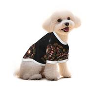 Starry Dandelion Print Pure Cotton Pet T-Shirt, Dogs & Cats Comfy Tee Vest, for Small Medium Summer Winter Clothes
