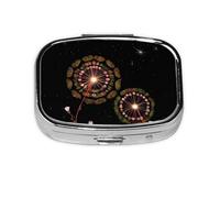 Starry Dandelion Square mini Pill Box, Travel Pill Box, can be Put into Wallet or Pocket to Store a Variety of Small Items