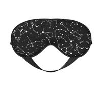 Starry Divination Constellation Night Mask Soft Reversible Eye Cover Adjustable Strap Light Blocking Comfortable Rest