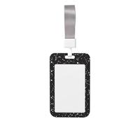 Starry Divination Constellation Vertical Id Card Badge Holder with Neck Strap, Printed Waterproof Name Card Holder for Work Office Nurse School