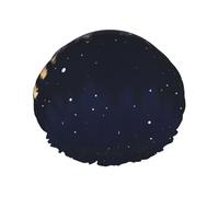 Starry divination Print Shower Cap - Reusable Hair Protection, Double Layer, Adjustable Elastic Strap, Travel Essential